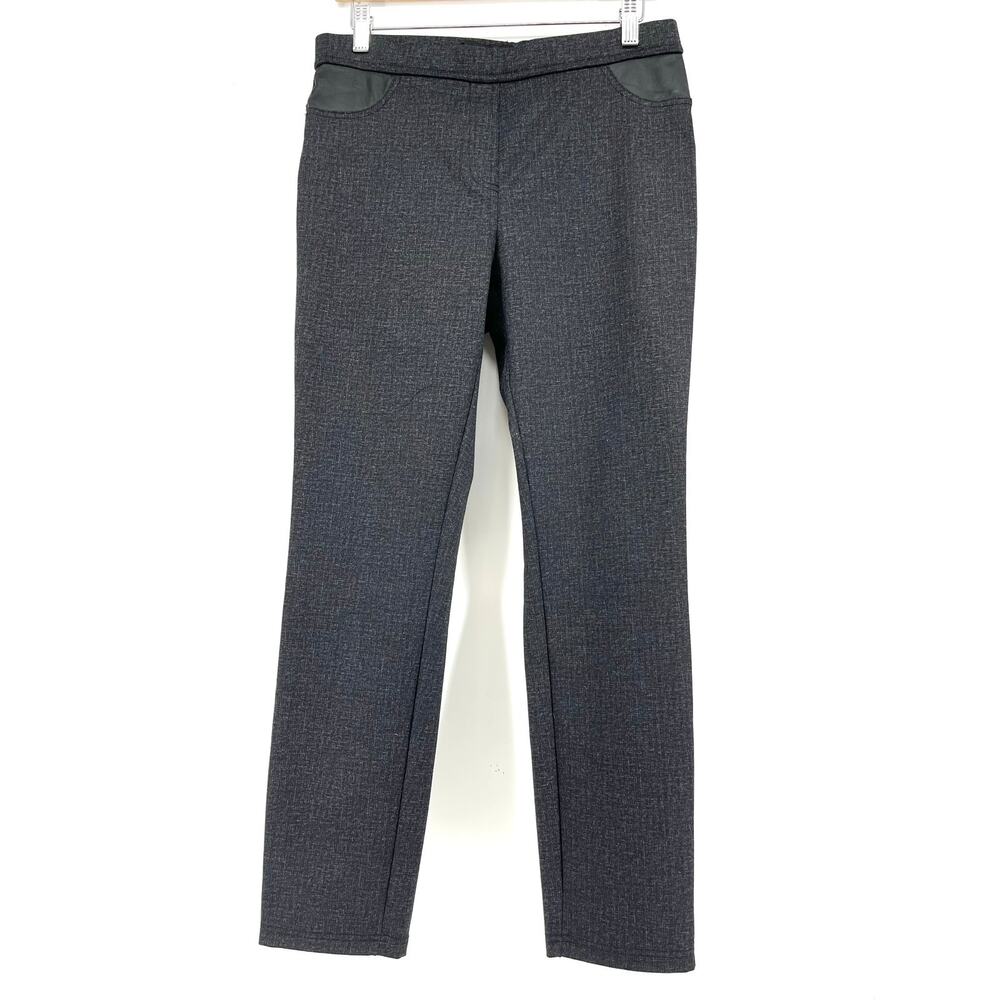 DKNY Women’s M‎ Gray Stretch Straight Leg Career Pants Pull-On Pockets
